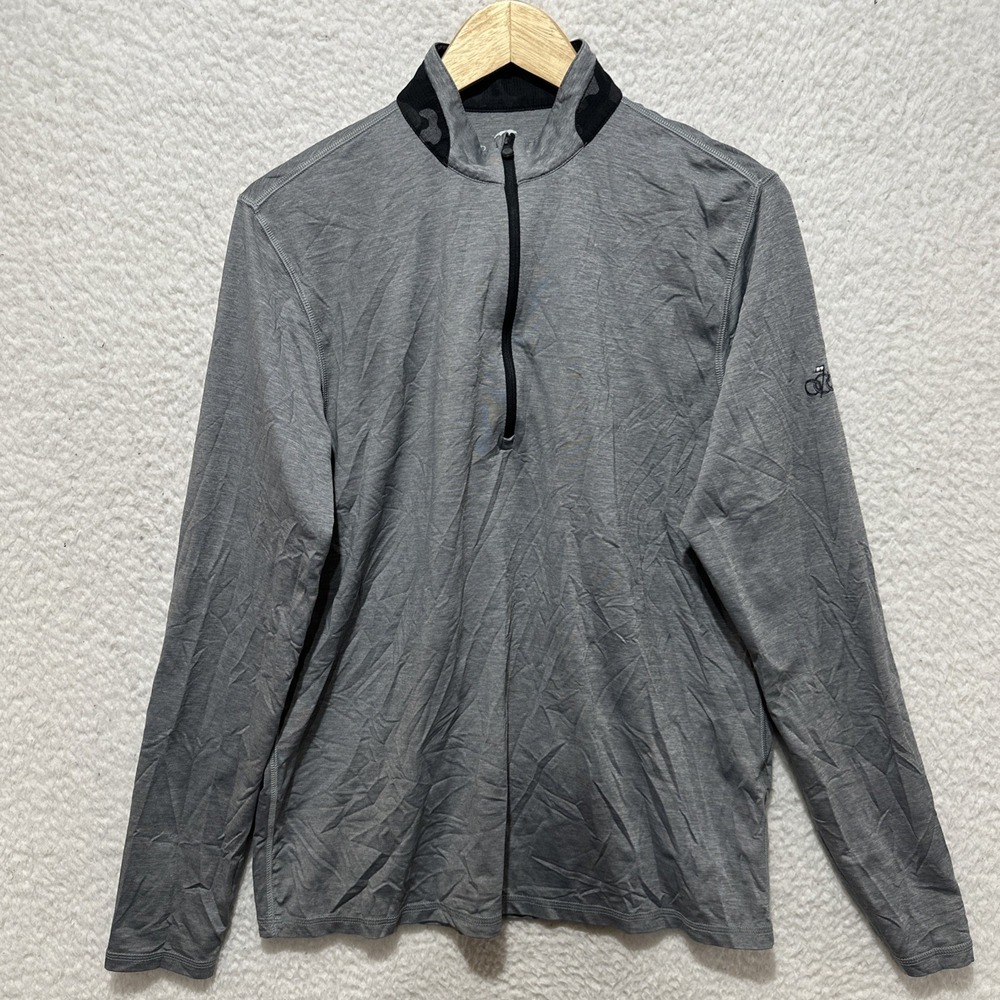Greyson Guide Sport Gray 1/4 Zip Pullover Shirt Lightweight Long Sleeve Size M?